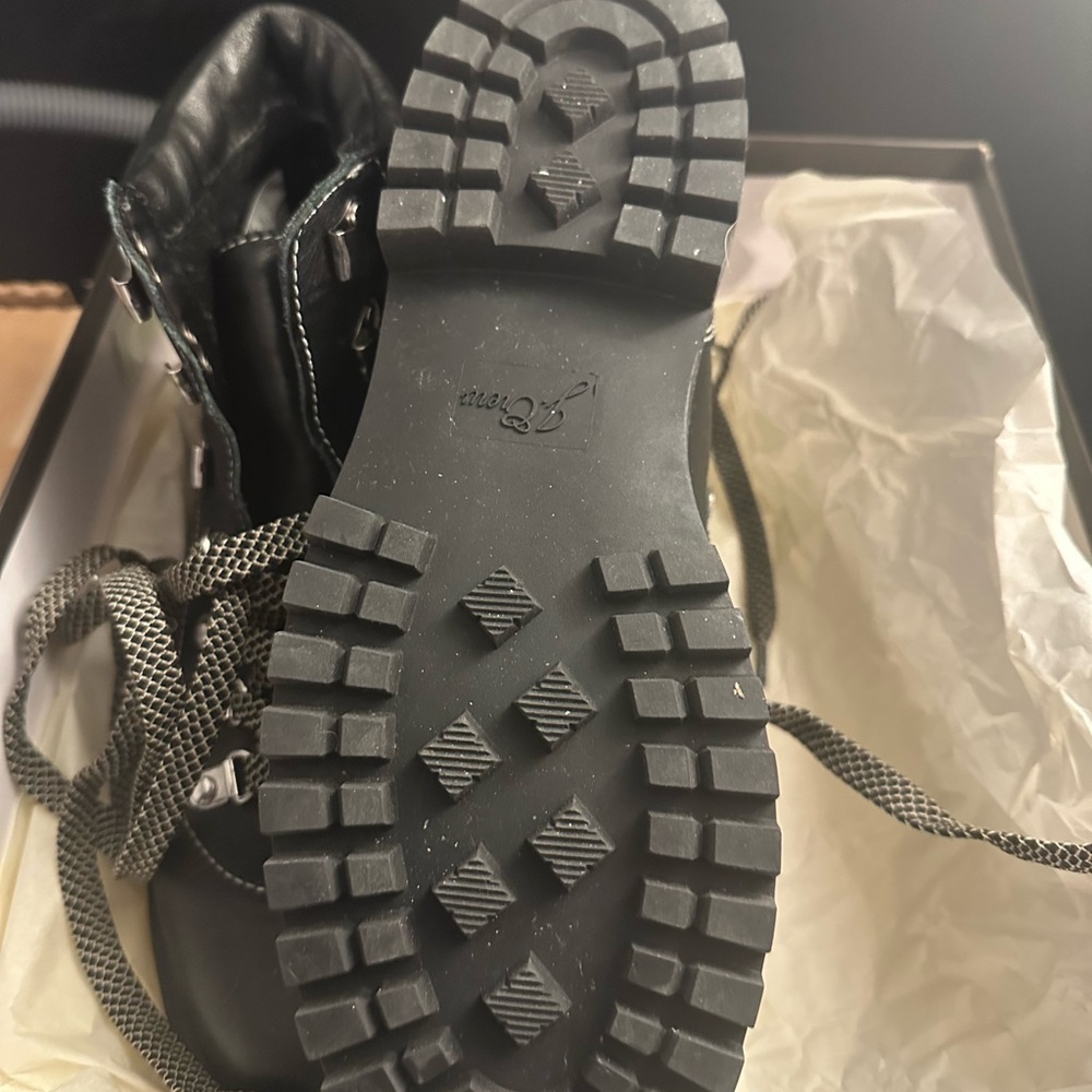 CLOSET CLOSING J. Crew Black Leather Hiker Boots - Picture 6 of 9